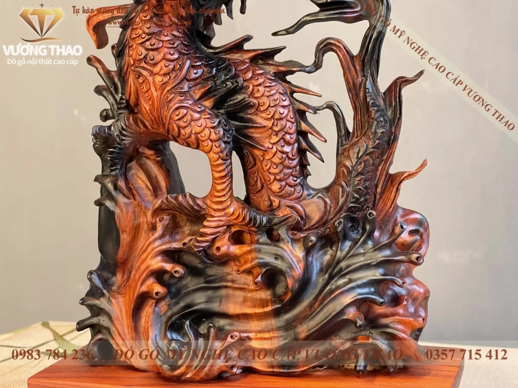 tượng rồng gỗ trắc (1592)