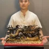 tượng rồng phong thủy gỗ mun hoa (1179)