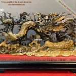 tượng rồng phong thủy gỗ mun hoa (1180)