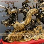 tượng rồng phong thủy gỗ mun hoa (1181)