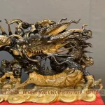 tượng rồng phong thủy gỗ mun hoa (1182)