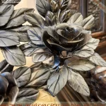 Bình hoa hồng gỗ Mun hoa (974)