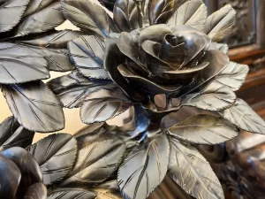 Bình hoa hồng gỗ Mun hoa (974)