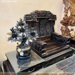 Bình hoa hồng gỗ Mun hoa (975)