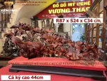 Tượng Sen Hạc gỗ Trắc đỏ đen (985)