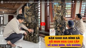 Bàn giao tượng gia đình gà