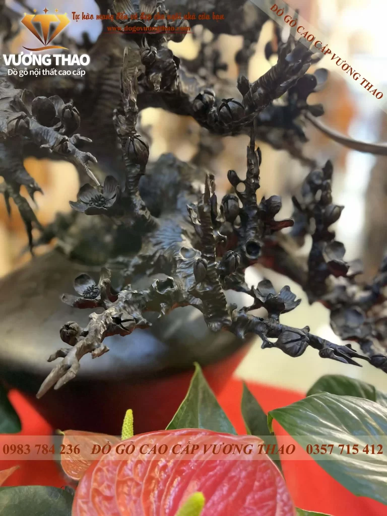 bình hoa Mai gỗ Mun Sừng (953)