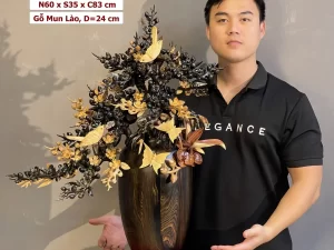 bình mai gỗ mun hoa (1841)