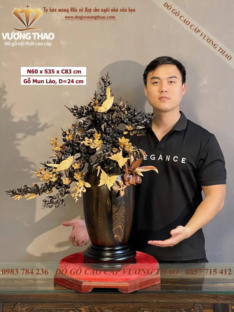 bình mai gỗ mun hoa (1841)