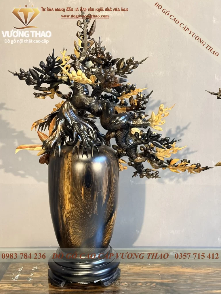 bình mai gỗ mun hoa (1845)