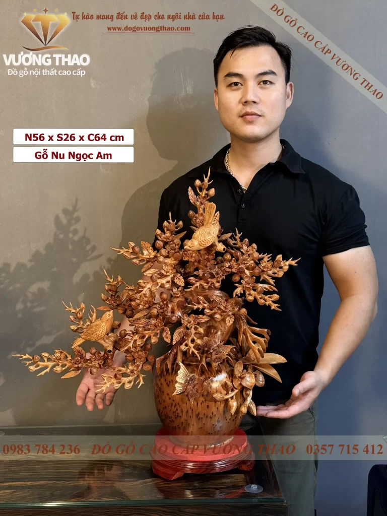 bình mai gỗ nu ngọc am (1902)