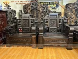 bộ bàn ghế tứ trụ gỗ mun hoa (956)