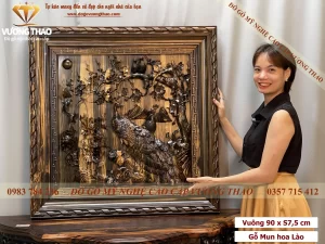 tranh phu thê viên mãn gỗ (391)