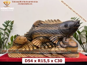 tượng cá chép gỗ (779)