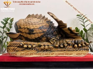 tượng cá chép gỗ (782)