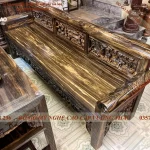 Bộ bàn ghế Trường Kỷ gỗ Mun hoa (904)