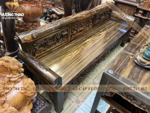 Bộ bàn ghế Trường Kỷ gỗ Mun hoa (905)