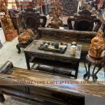 Bộ bàn ghế Trường Kỷ gỗ Mun hoa (906)