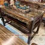 Bộ bàn ghế Trường Kỷ gỗ Mun hoa (907)