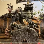 Nghê Xông Trầm gỗ Trắc đỏ đen (879)