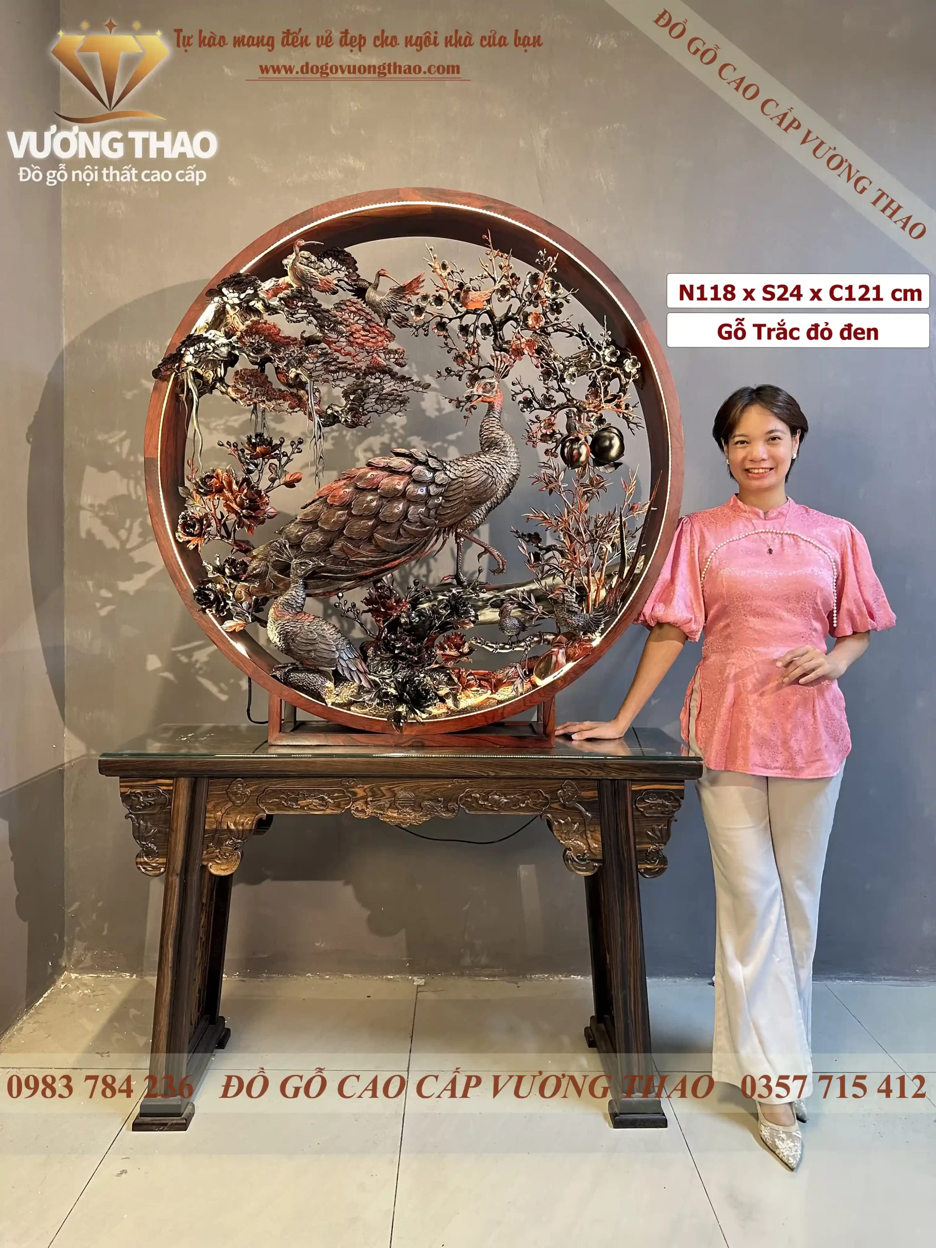 bức bình phong gỗ (2143)