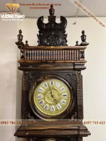 đồng hồ sừng trâu gỗ mun hoa (1084)