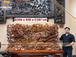 Tranh tượng Phu Thê Viên Mãn gỗ Gõ Đỏ (914)