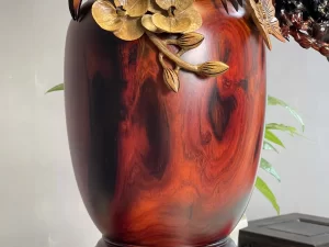 bình mai phú quý gỗ trắc đỏ đen (1578)