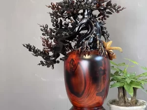 bình mai phú quý gỗ trắc đỏ đen (1579)