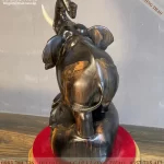 tượng voi phong thủy gỗ mun hoa (2074)