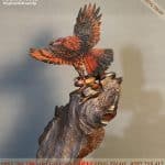 tượng đại bàng gỗ trắc 13