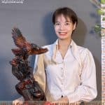 tượng đại bàng gỗ trắc 14