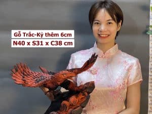 tượng đại bàng gỗ trắc 15