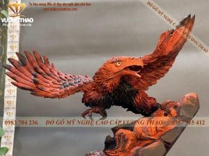 tượng đại bàng gỗ trắc 16