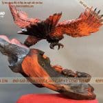 tượng đại bàng gỗ trắc 17