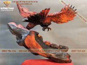 tượng đại bàng gỗ trắc 17