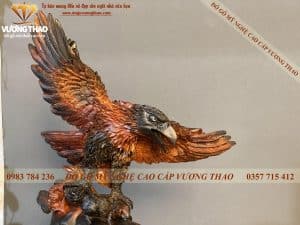 tượng đại bàng gỗ trắc 7