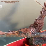 tượng đại bàng gỗ trắc (831)