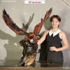 tượng đại bàng gỗ trắc đỏ đen (2056)