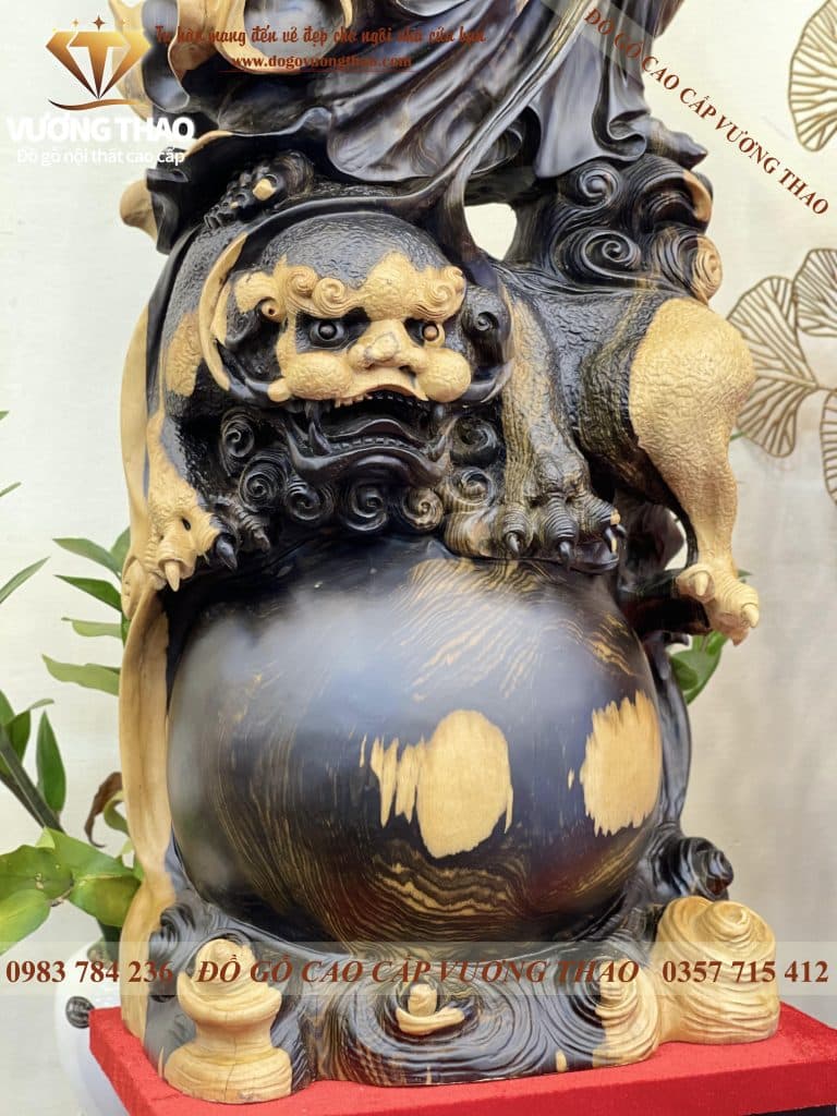 tượng đạt ma hàng long phục lân gỗ mun hoa 4
