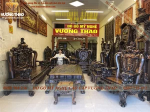 bàn ghế nghê 3 đầu (201)