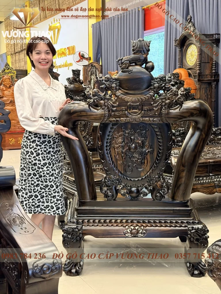 bàn ghế nghê 5 đầu cột 14 (1834)