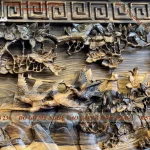 tranh bách điểu triều phụng gỗ mun hoa (156)