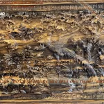 tranh bách điểu triều phụng gỗ mun hoa (157)