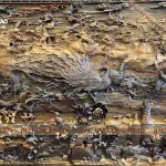 tranh bách điểu triều phụng gỗ mun hoa (158)