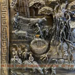 tranh đồng quê gỗ mun hoa (1269)