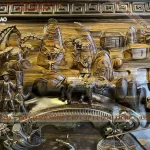 tranh đồng quê gỗ mun hoa (1273)