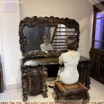 combo nội thất phòng ngủ gỗ mun (356)