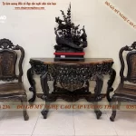 combo nội thất phòng ngủ gỗ mun (360)