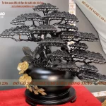 bình tùng gỗ mun hoa (406)